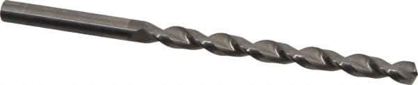 Guhring - #7 130° Solid Carbide Jobber Drill - Bright Finish, Right Hand Cut, Parabolic Flute, Straight Shank, 3-5/8" OAL, Standard Point - Industrial Tool & Supply