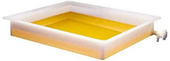 Bel-Art - 16" Long x 12" Wide x 3" Deep Tray with Faucet Tray - Polyethylene - Industrial Tool & Supply