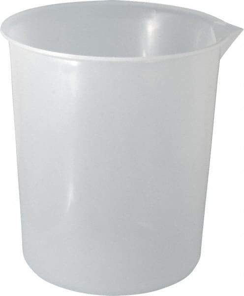Bel-Art - 2,000 ml Polypropylene Graduated Beaker - 500 ml Graduation, 6-15/32" Diam x 7-1/4" High - Industrial Tool & Supply