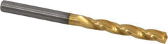 Guhring - 5/32" 150° Solid Carbide Jobber Drill - TiN Finish, Right Hand Cut, Spiral Flute, Straight Shank, 2-5/32" OAL, Standard Point - Industrial Tool & Supply