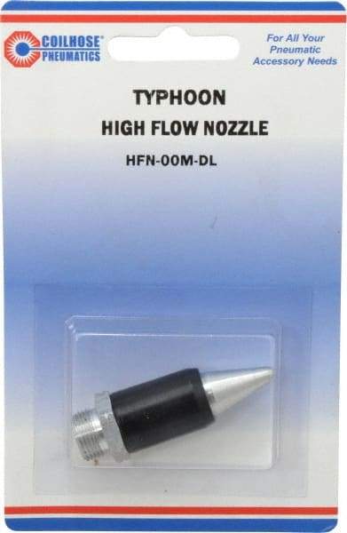 Coilhose Pneumatics - Blow Gun Safety High Flow Nozzle - 1/2-27 UNS, 2" Long, Aluminum - Industrial Tool & Supply