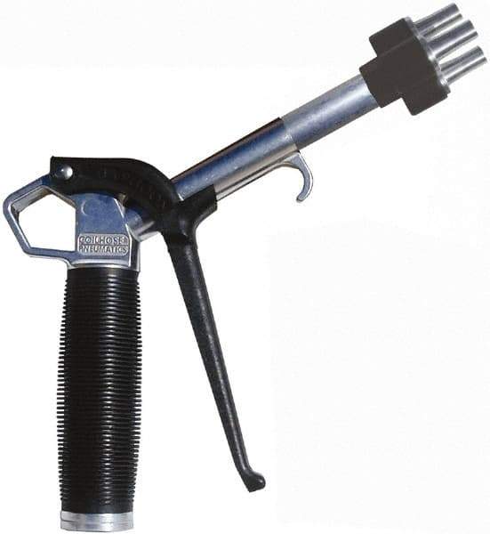 Coilhose Pneumatics - 150 Max psi High Flow Multi-Jet Nozzle Pistol Grip Blow Gun - 3/8 NPT, 2" Tube Length, Aluminum - Industrial Tool & Supply