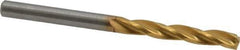 Guhring - #25 150° Solid Carbide Jobber Drill - TiN Finish, Right Hand Cut, Spiral Flute, Straight Shank, 2.165" OAL, Standard Point - Industrial Tool & Supply