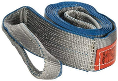 Lift-All - 12' Long x 3" Wide, 4,800 Lb Vertical Capacity, 1 Ply, Polyester Web Sling - 3,800 Lb Choker Capacity, Silver (Color) - Industrial Tool & Supply