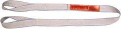 Lift-All - 16' Long x 1" Wide, 1,600 Lb Vertical Capacity, 1 Ply, Polyester Web Sling - 1,250 Lb Choker Capacity, Silver (Color) - Industrial Tool & Supply