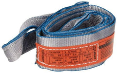 Lift-All - 8' Long x 3" Wide, 4,800 Lb Vertical Capacity, 1 Ply, Polyester Web Sling - 3,800 Lb Choker Capacity, Silver (Color) - Industrial Tool & Supply