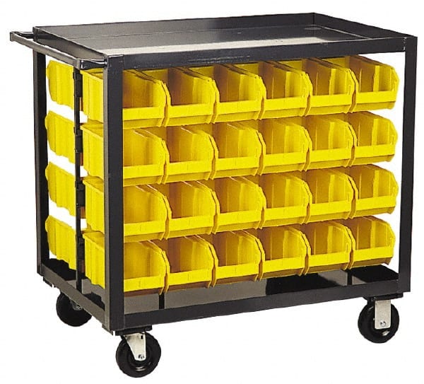 Quantum Storage - 800 Lb Capacity, 36" Deep x 24" Wide x 35-1/2" High, Steel Mobile Rack - Industrial Tool & Supply