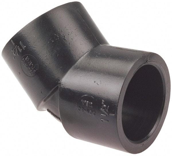 NIBCO - 3/4" Polypropylene Plastic Pipe 45° Elbow - Schedule 80, S x S End Connections - Industrial Tool & Supply