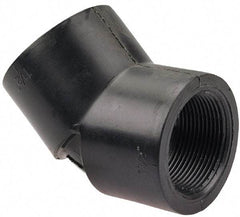 NIBCO - 1/2" Polypropylene Plastic Pipe Fitting - FPT x FPT End Connections - Industrial Tool & Supply