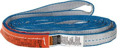 Lift-All - 12' Long x 1" Wide, 3,200 Lb Vertical Capacity, 2 Ply, Polyester Web Sling - 2,500 Lb Choker Capacity, Silver (Color) - Industrial Tool & Supply