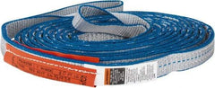 Lift-All - 20' Long x 1" Wide, 3,200 Lb Vertical Capacity, 2 Ply, Polyester Web Sling - 2,500 Lb Choker Capacity, Silver (Color) - Industrial Tool & Supply