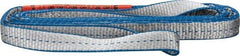 Lift-All - 6' Long x 1" Wide, 3,200 Lb Vertical Capacity, 2 Ply, Polyester Web Sling - 2,500 Lb Choker Capacity, Silver (Color) - Industrial Tool & Supply