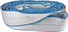 Lift-All - 6' Long x 2" Wide, 6,400 Lb Vertical Capacity, 2 Ply, Polyester Web Sling - 5,000 Lb Choker Capacity, Silver (Color) - Industrial Tool & Supply