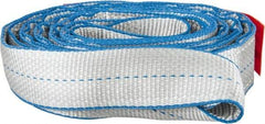 Lift-All - 8' Long x 2" Wide, 6,400 Lb Vertical Capacity, 2 Ply, Polyester Web Sling - 5,000 Lb Choker Capacity, Silver (Color) - Industrial Tool & Supply