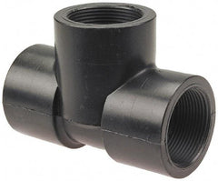 NIBCO - 1-1/2" Polypropylene Plastic Pipe Tee - Schedule 80, FPT x FPT x FPT End Connections - Industrial Tool & Supply