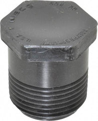 NIBCO - 1" Polypropylene Plastic Pipe Threaded Plug - Schedule 80, MPT End Connections - Industrial Tool & Supply