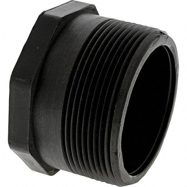 NIBCO - 4" Polypropylene Plastic Pipe Threaded Plug - Schedule 80, MPT End Connections - Industrial Tool & Supply