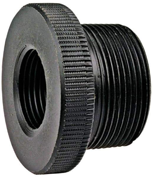 NIBCO - 1-1/2 x 1-1/4" Polypropylene Plastic Pipe Flush Reducer Bushing - Schedule 80, MPT x FPT End Connections - Industrial Tool & Supply
