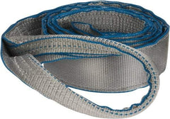 Lift-All - 10' Long x 3" Wide, 8,600 Lb Vertical Capacity, 2 Ply, Polyester Web Sling - 6,900 Lb Choker Capacity, Silver (Color) - Industrial Tool & Supply