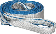 Lift-All - 12' Long x 3" Wide, 8,600 Lb Vertical Capacity, 2 Ply, Polyester Web Sling - 6,900 Lb Choker Capacity, Silver (Color) - Industrial Tool & Supply