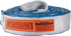 Lift-All - 20' Long x 3" Wide, 8,600 Lb Vertical Capacity, 2 Ply, Polyester Web Sling - 6,900 Lb Choker Capacity, Silver (Color) - Industrial Tool & Supply