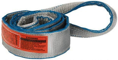 Lift-All - 8' Long x 3" Wide, 8,600 Lb Vertical Capacity, 2 Ply, Polyester Web Sling - 6,900 Lb Choker Capacity, Silver (Color) - Industrial Tool & Supply