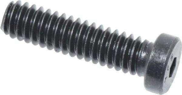 Value Collection - 1/4-20 UNC Hex Socket Drive, Low Socket Cap Screw - Alloy Steel, Black Oxide Finish, Fully Threaded, 1" Length Under Head - Industrial Tool & Supply