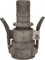 EVER-TITE Coupling Products - 1-1/2" Aluminum Cam & Groove Suction & Discharge Hose Female Coupler Hose Shank - Part C, 250 Max psi - Industrial Tool & Supply