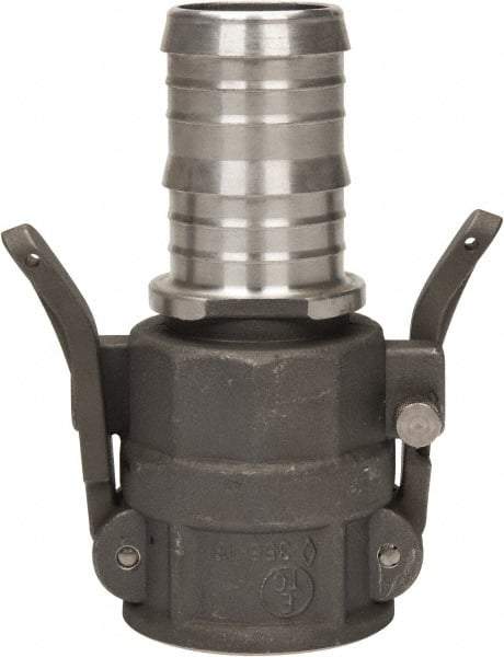 EVER-TITE Coupling Products - 2" Aluminum Cam & Groove Suction & Discharge Hose Female Coupler Hose Shank - Part C, 250 Max psi - Industrial Tool & Supply