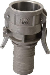 EVER-TITE Coupling Products - 1" Stainless Steel Cam & Groove Suction & Discharge Hose Female Coupler Hose Shank - Part C, 250 Max psi - Industrial Tool & Supply