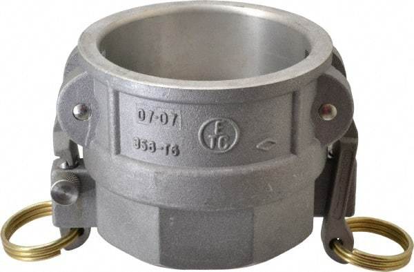 EVER-TITE Coupling Products - 3" Aluminum Cam & Groove Suction & Discharge Hose Female Coupler Female NPT Thread - Part D, 3" Lock-On Thread, 125 Max psi - Industrial Tool & Supply