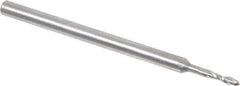 Onsrud - 1/16" Cutting Diam x 1/4" Length of Cut, 2 Flute, Upcut Spiral Router Bit - Uncoated, Right Hand Cut, Solid Carbide, 2" OAL x 1/8" Shank Diam, Ball End Taper, 30° Helix Angle - Industrial Tool & Supply