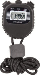 Value Collection - LCD Digital Stopwatch - 3 Functions, 1/100 Sec Resolution, Black - Industrial Tool & Supply