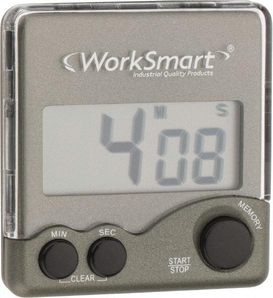 Value Collection - Big Digit Count Up and Down Timer - Counter Down 99 Min 59 Sec, Daily Alarm, Black - Industrial Tool & Supply