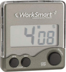 Value Collection - Big Digit Count Up and Down Timer - Counter Down 99 Min 59 Sec, Daily Alarm, Black - Industrial Tool & Supply