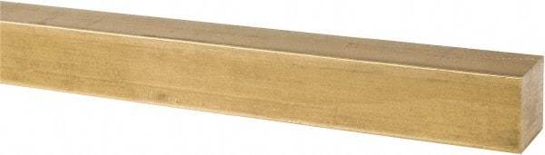 Value Collection - 1 Inch Square x 36 Inch Long, Brass Square Bar - Alloy 360 - Industrial Tool & Supply