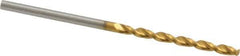 Guhring - 2.15mm 130° High Speed Steel Jobber Drill - TiN Finish, Right Hand Cut, Parabolic Flute, Straight Shank, 2-3/32" OAL, Standard Point - Industrial Tool & Supply