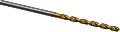 Guhring - 2.35mm 130° High Speed Steel Jobber Drill - TiN Finish, Right Hand Cut, Parabolic Flute, Straight Shank, 2-3/32" OAL, Standard Point - Industrial Tool & Supply