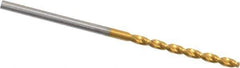 Guhring - 1.65mm 130° Cobalt Jobber Drill - TiN Finish, Right Hand Cut, Parabolic Flute, Straight Shank, 1-11/16" OAL, Standard Point - Industrial Tool & Supply