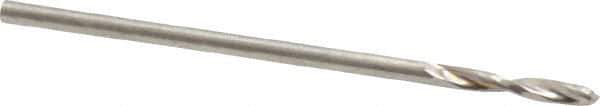 Guhring - 1.2mm 130° Parabolic Flute High Speed Steel Screw Machine Drill Bit - Bright Finish, Right Hand Cut, 7mm Flute Length, 28mm OAL, Standard Point, Straight Shank - Industrial Tool & Supply