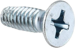 Value Collection - 1/4-20 UNC Thread, 3/4" OAL, Phillips Drive Steel Thread Cutting Screw - Flat Head, Grade 2, Point Type F, Zinc-Plated Finish - Industrial Tool & Supply