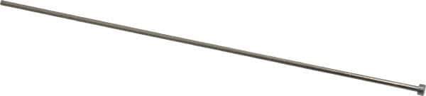 Gibraltar - 1/8" Pin Diam, 1/4" Head Diam x 1/8" Head Height, 10" OAL, Straight Ejector Pin - Steel, 9-7/8" Pin Length - Industrial Tool & Supply