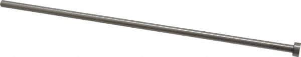 Gibraltar - 1/4" Pin Diam, 7/16" Head Diam x 3/16" Head Height, 10" OAL, Straight Ejector Pin - Steel, 9-13/16" Pin Length - Industrial Tool & Supply