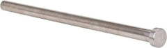 Gibraltar - 1/2" Pin Diam, 3/4" Head Diam x 1/4" Head Height, 10" OAL, Straight Ejector Pin - Steel, 9-3/4" Pin Length - Industrial Tool & Supply