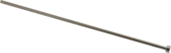 Gibraltar - 3mm Pin Diam, 6mm Head Diam x 3mm Head Height, 160mm OAL, Straight Ejector Pin - Steel, 157mm Pin Length - Industrial Tool & Supply