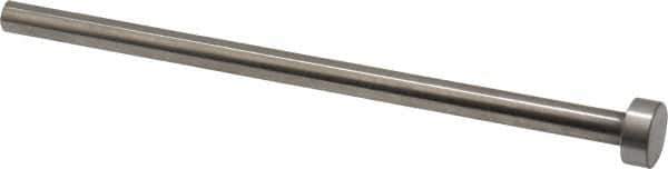 Gibraltar - 6mm Pin Diam, 12mm Head Diam x 5mm Head Height, 125mm OAL, Straight Ejector Pin - Steel, 120mm Pin Length - Industrial Tool & Supply