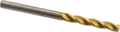 Guhring - 3.3mm 150° Solid Carbide Jobber Drill - TiN Finish, Right Hand Cut, Spiral Flute, Straight Shank, 1.929" OAL, Standard Point - Industrial Tool & Supply