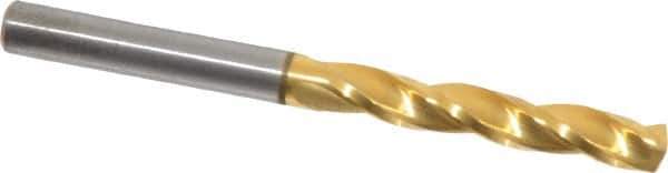 Guhring - 5mm 150° Solid Carbide Jobber Drill - TiN Finish, Right Hand Cut, Spiral Flute, Straight Shank, 2.441" OAL, Standard Point - Industrial Tool & Supply