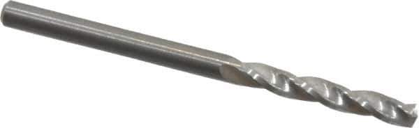 Guhring - 3mm 150° Solid Carbide Jobber Drill - Bright Finish, Right Hand Cut, Spiral Flute, Straight Shank, 46mm OAL, Standard Point - Industrial Tool & Supply