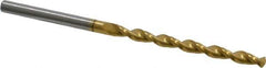 Guhring - #28 130° Solid Carbide Jobber Drill - TiN Finish, Right Hand Cut, Parabolic Flute, Straight Shank, 2-7/8" OAL, Standard Point - Industrial Tool & Supply
